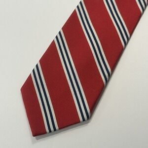 Jos‎ A Bank Red Blue USA Classic Patriotic Striped Silk Neck Tie 3" Wide